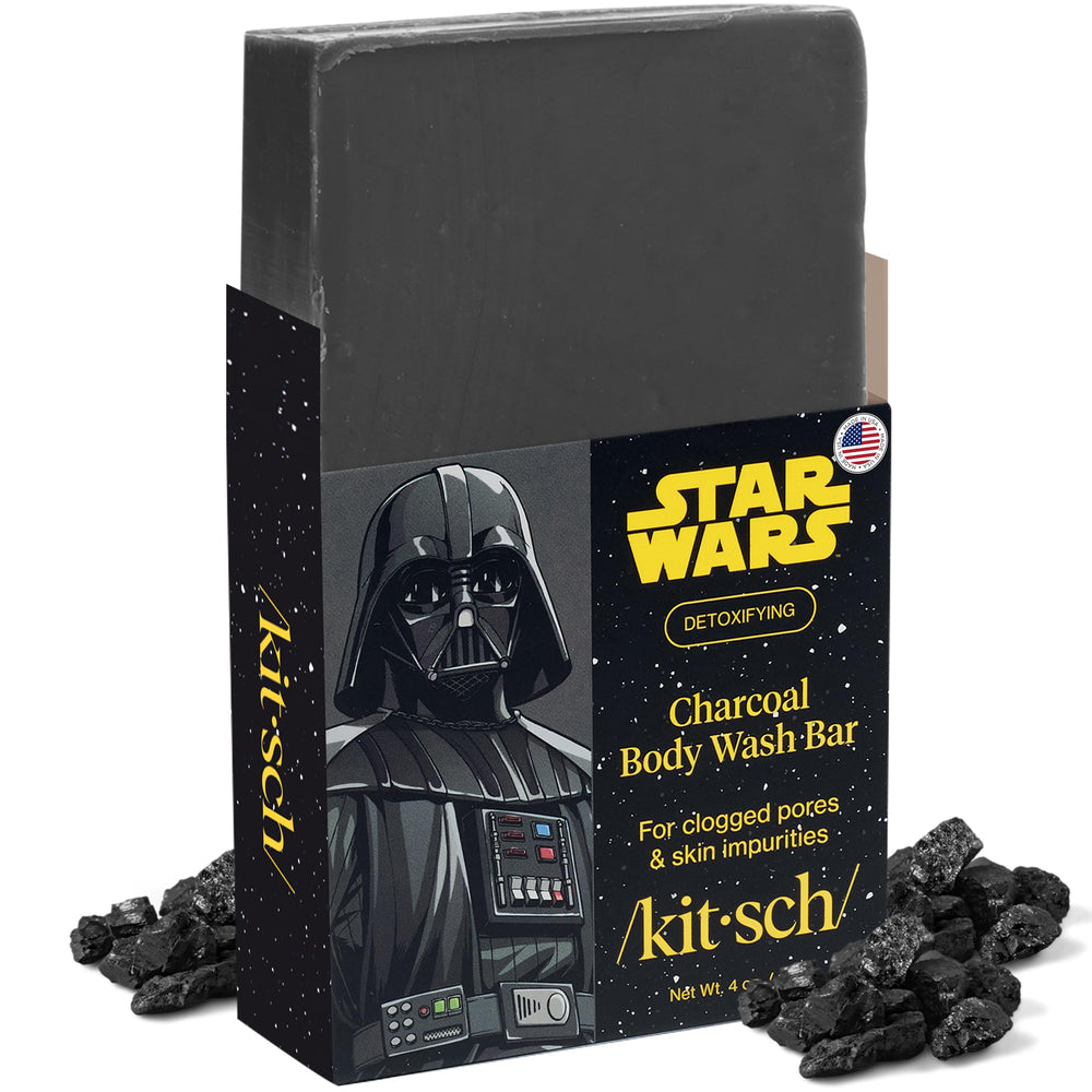 Kitsch barra jabon carbon Darth con diseno distintivo para limpieza profunda de la piel