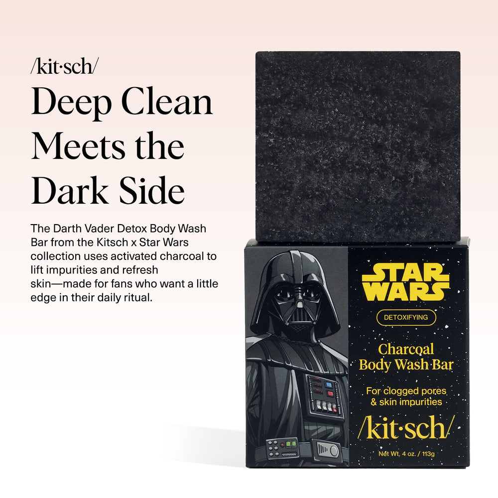 Kitsch barra jabon carbon Darth textura suave y poros mas limpios