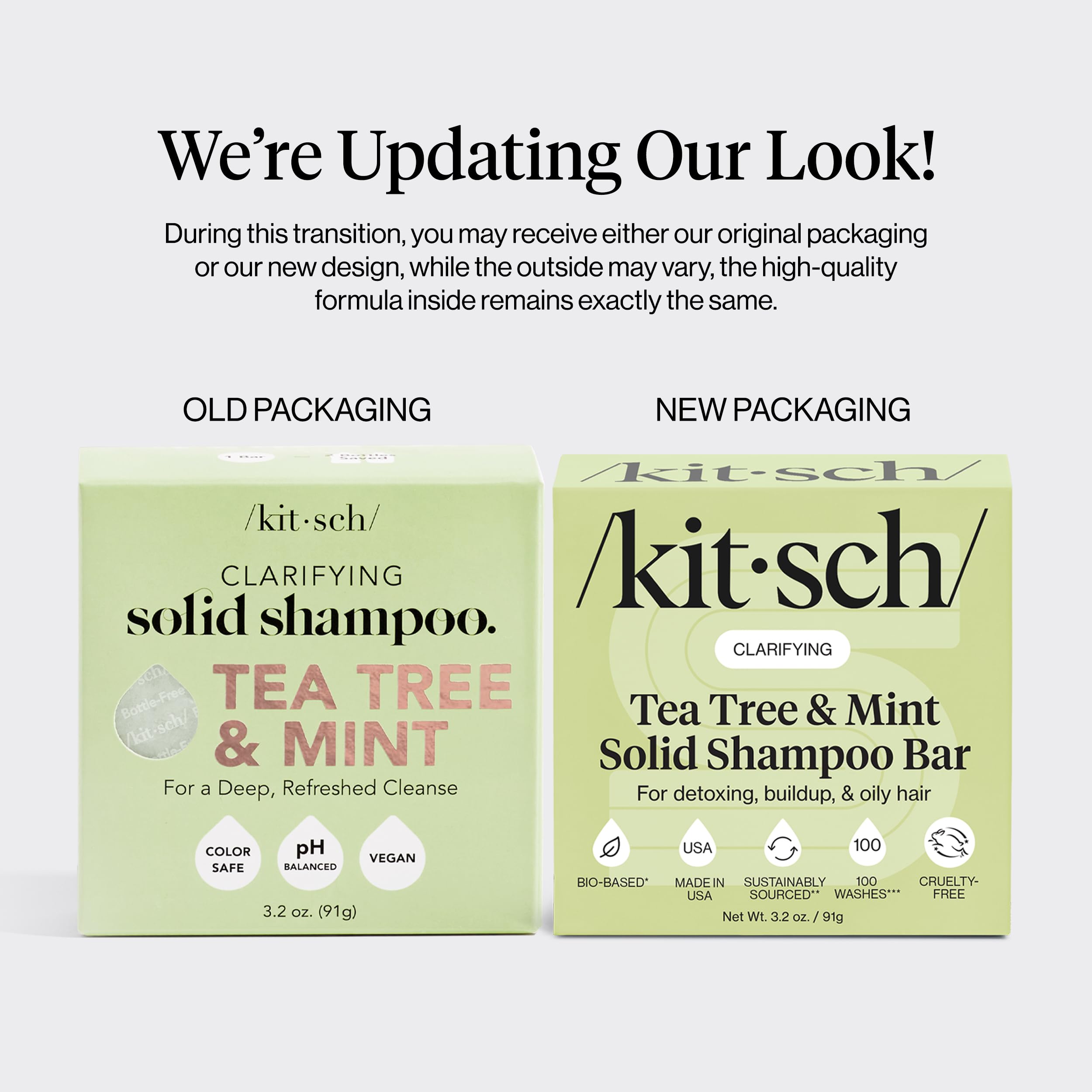 Kitsch barra de champú para cabello sin residuos y más ligero