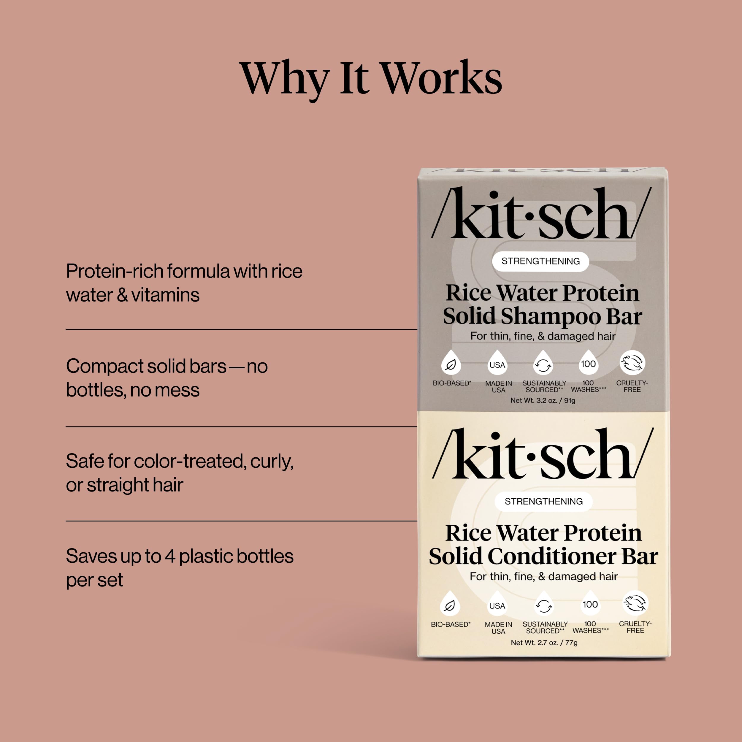 Kitsch brillo y densidad: cabello más vivo y nutrido.