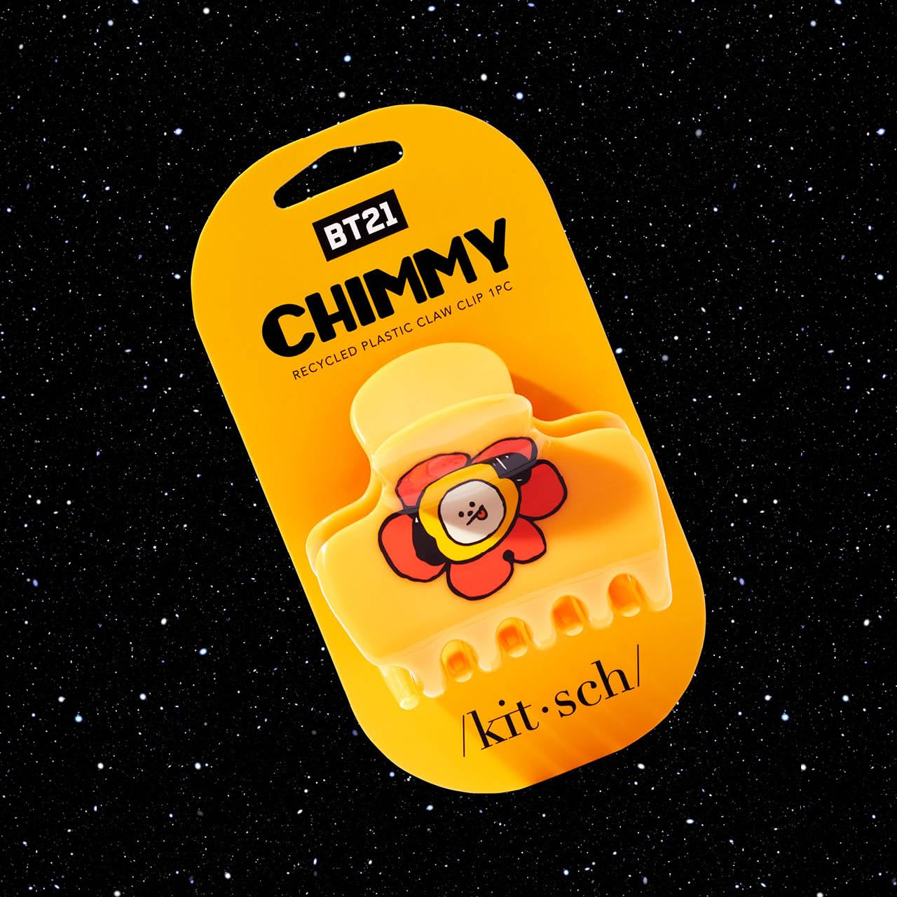 Kitsch BT21 CHIMMY clip pelo mediano, ideal para cabello fino y grueso.
