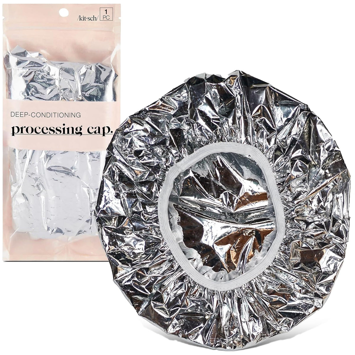 Gorra térmica de aluminio Kitsch para tratamientos capilares con durabilidad.