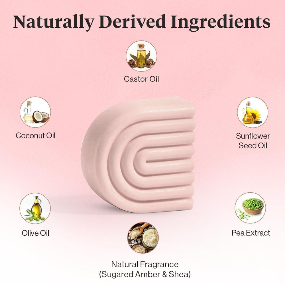 Kitsch Castor Oil Conditioner Bar after use showing smooth frizz control and shine.
