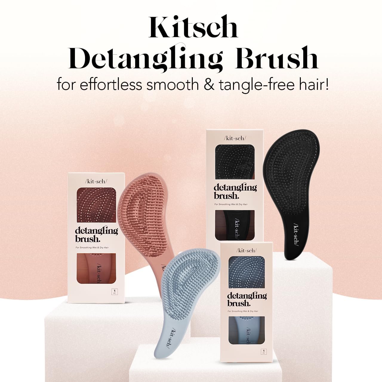 Kitsch cepillo desenredante para hombres adultos uso diario cómodo