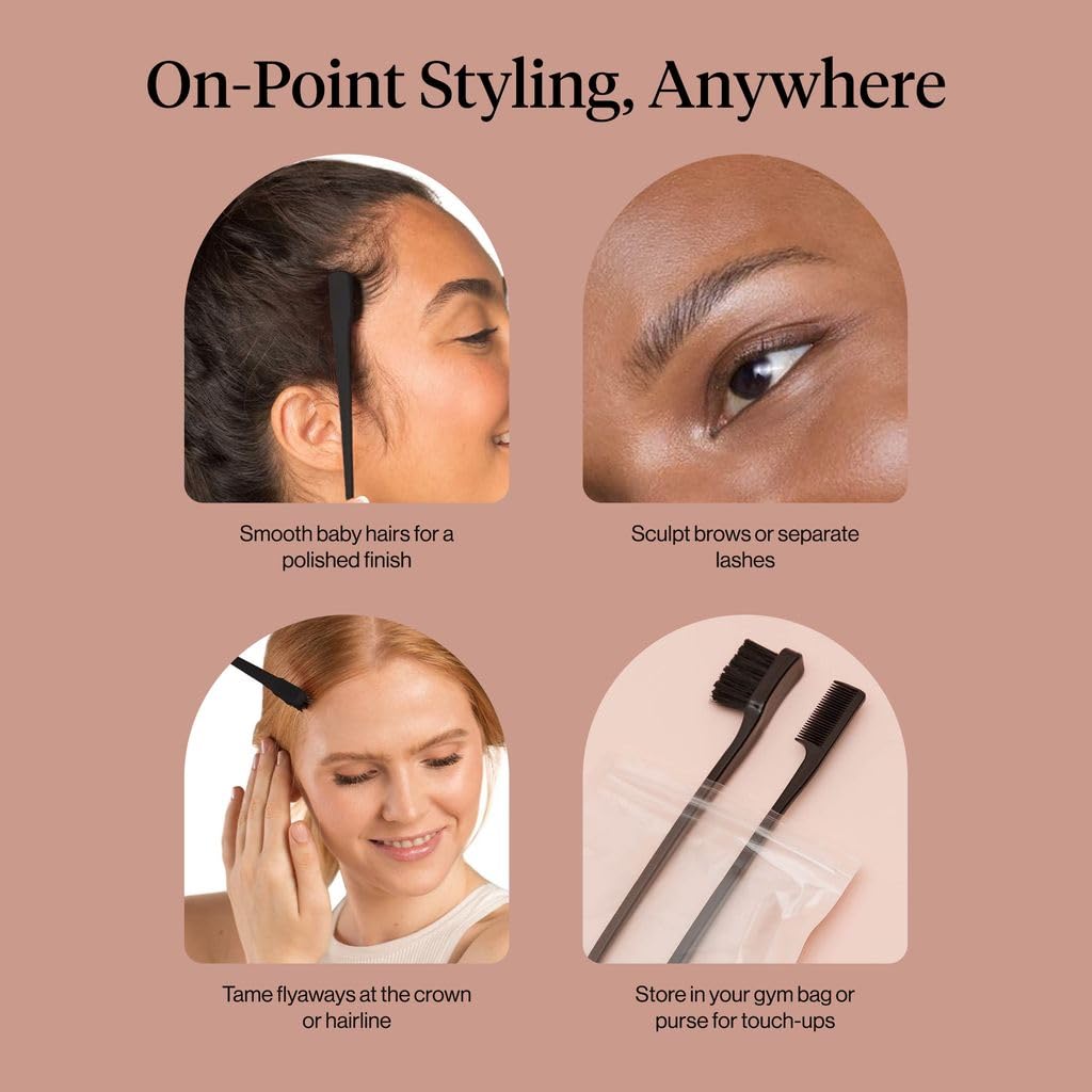 Kitsch cepillo para cejas y pestañas negro con definición rápida