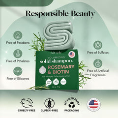 Kitsch champú en barra con romero ingrediente clave