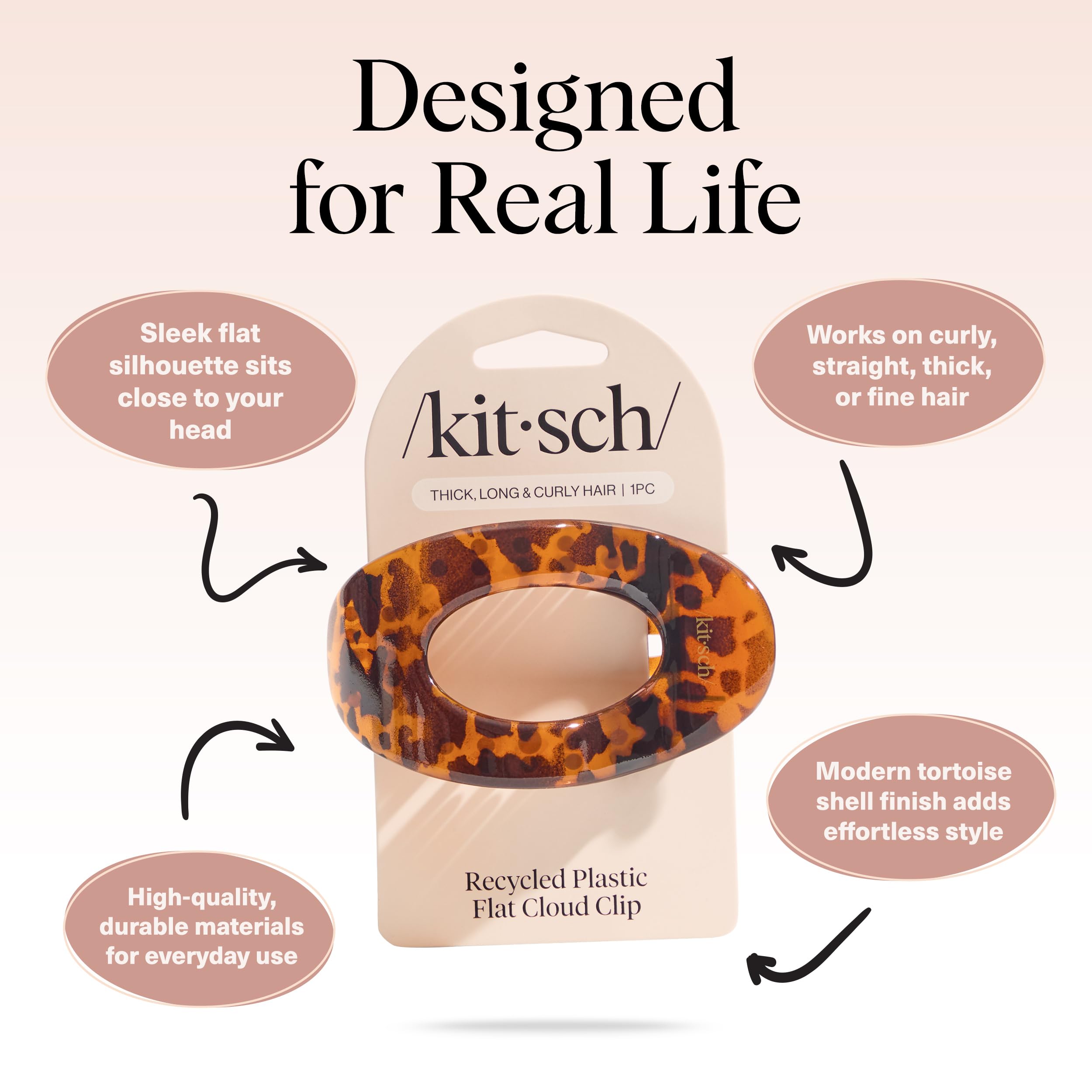 Kitsch clip plano grande tortuga detalle agarre: extremo anti deslizante.