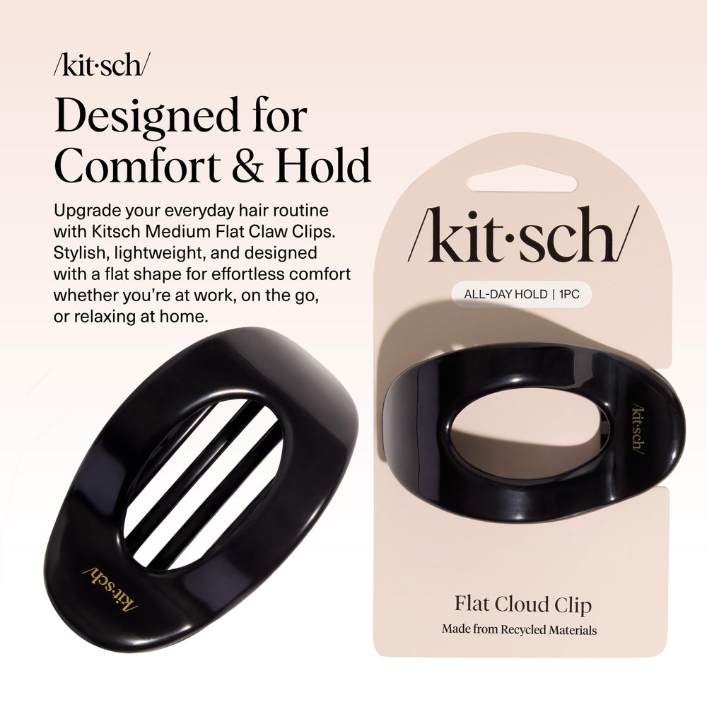 Kitsch Clip Plano Negro, peinado updo para control diario