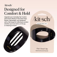 Kitsch Clip Plano Negro, peinado updo para control diario