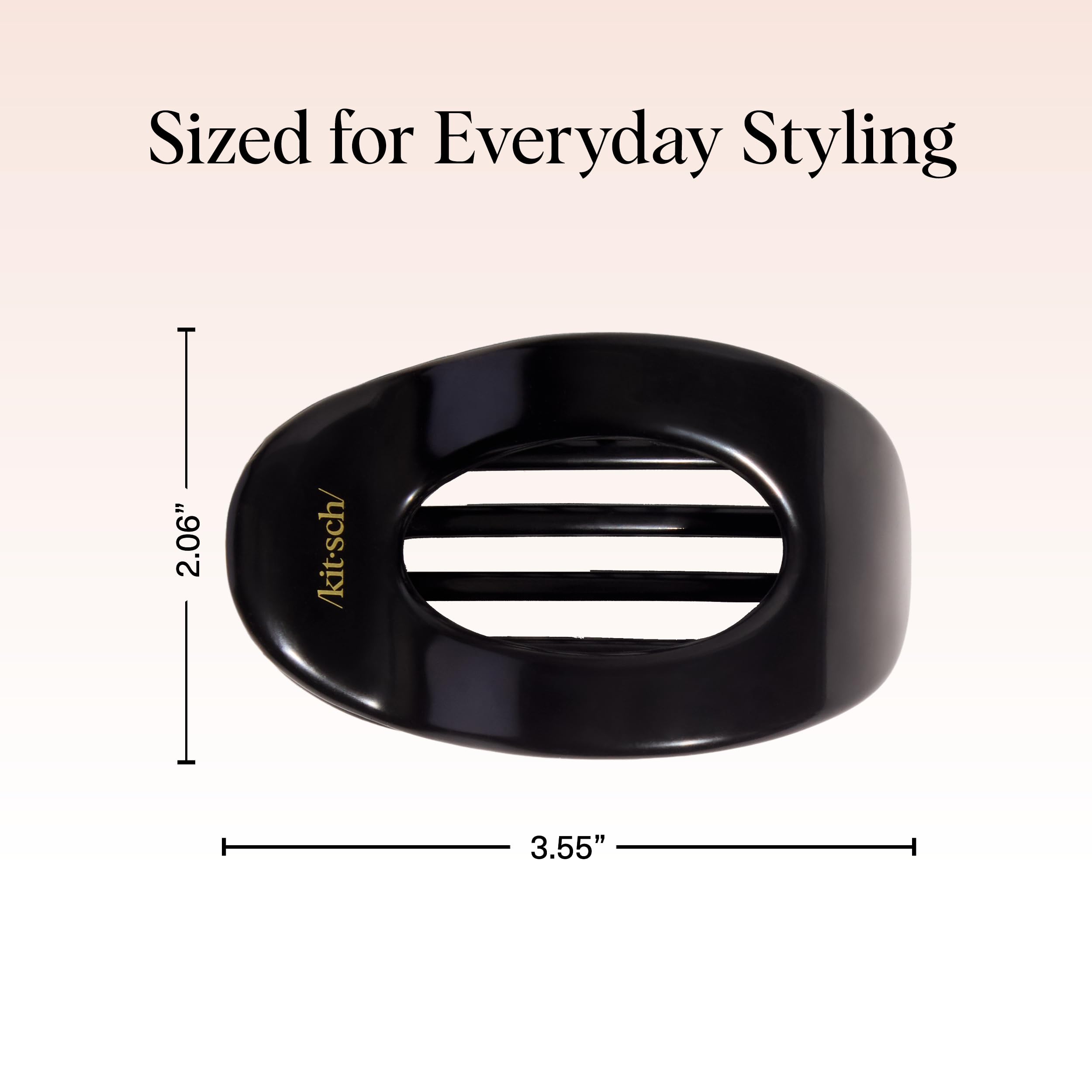 Kitsch Clip Plano Negro ligero, comodidad durante todo el día