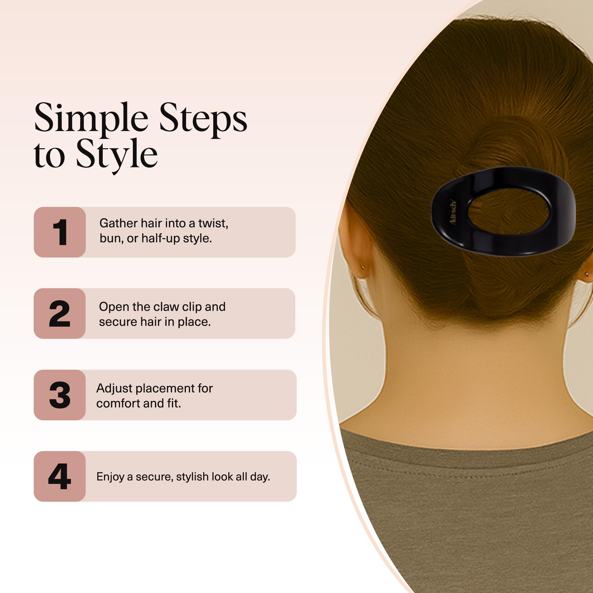 Kitsch Clip Plano Negro como regalo práctico para mujeres