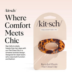 Kitsch clip plano para pelo grueso ofrece sujeción firme sin esfuerzo.