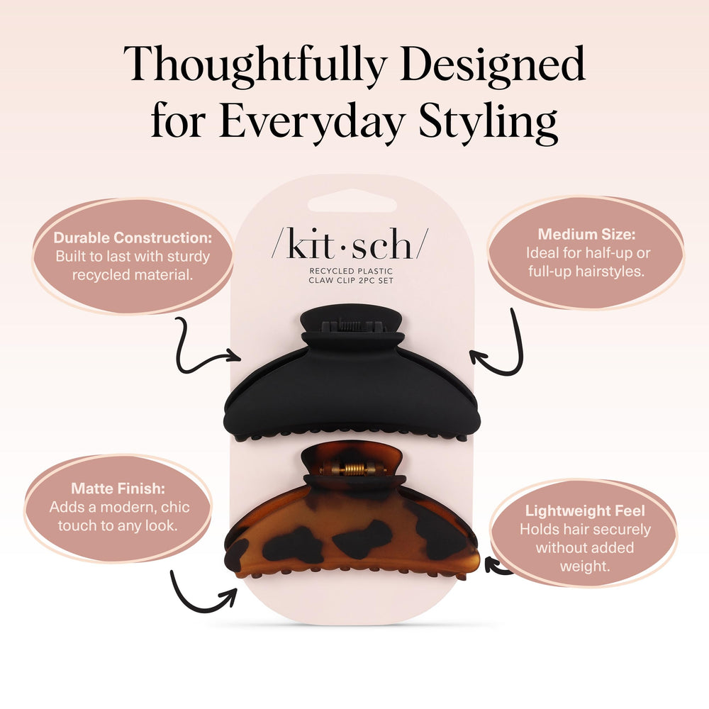 Kitsch clip acabado mate facilita agarre y evita deslizamientos durante el día.