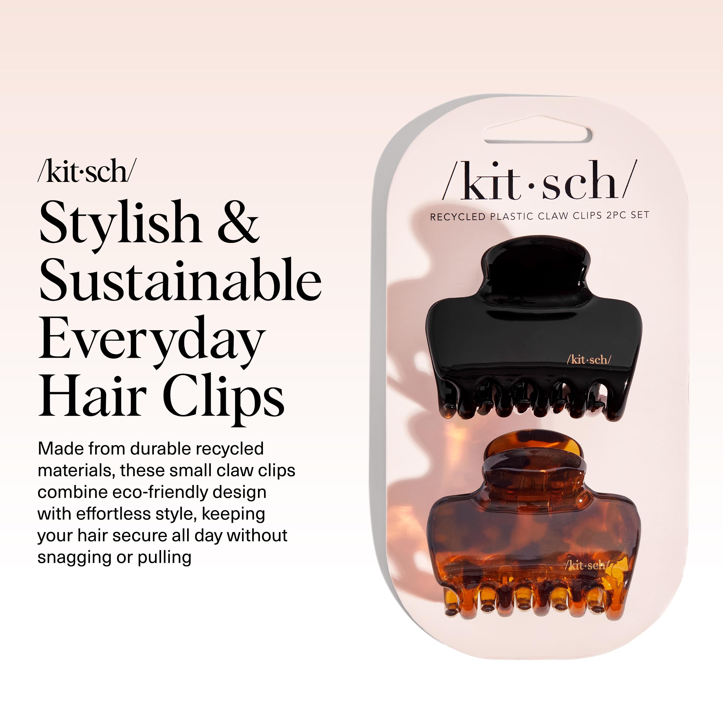 Kitsch clips garra mediana tortuga: estilo versátil para recogidos casuales.