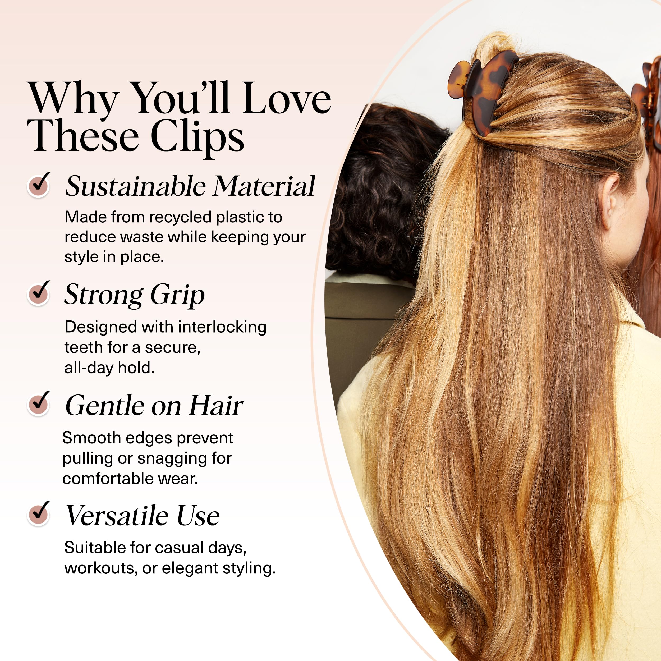 Kitsch clips reciclados materiales, opción ecológica para estilizar sin daño.