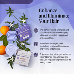 Kitsch conditionneur solide violet pour blondes, nourrit et protège la couleur.