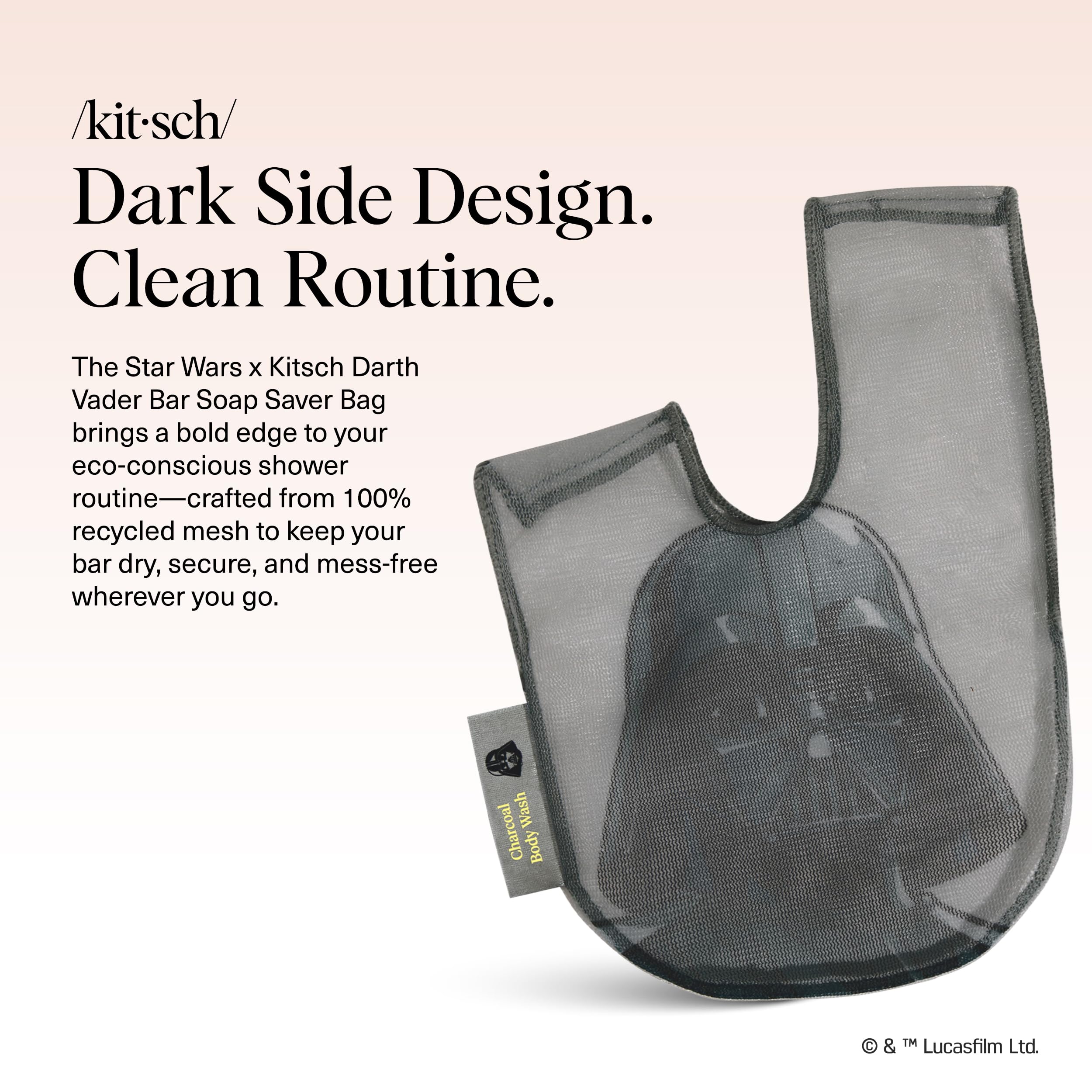 Kitsch Darth Vader uso-ducha: organización fácil para evitar mezclar jabones.