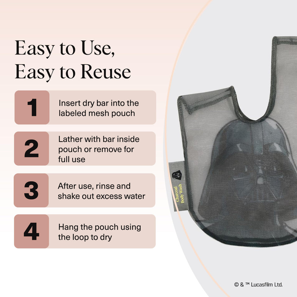 Kitsch Darth Vader jabon-cuerpo-portatil: perfecto para viajes y gimnasio.