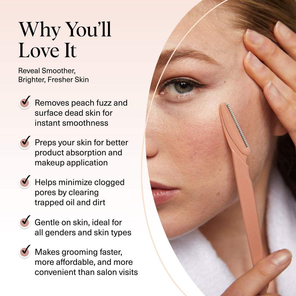 Kitsch Dermaplane Afiladora facial, preparacion de piel para mejor absorcion de suero.