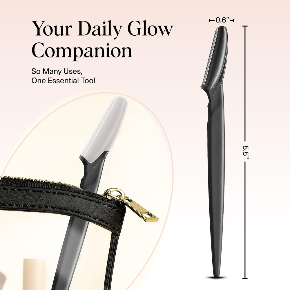 Diseño sostenible de Kitsch dermaplane, ideal para viajar.