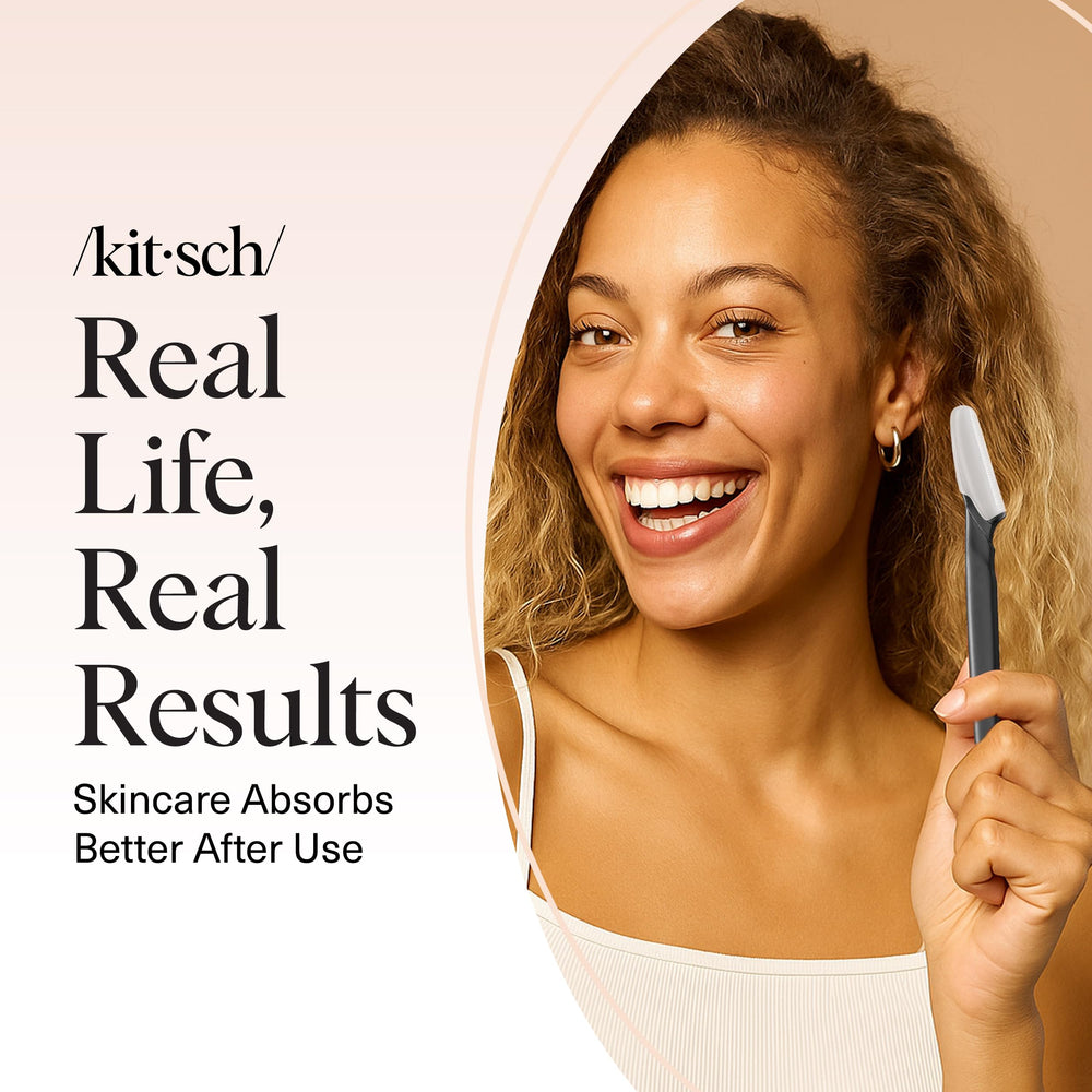 Kitsch Dermaplane juego de 6 piezas en negro para rutinas diarias