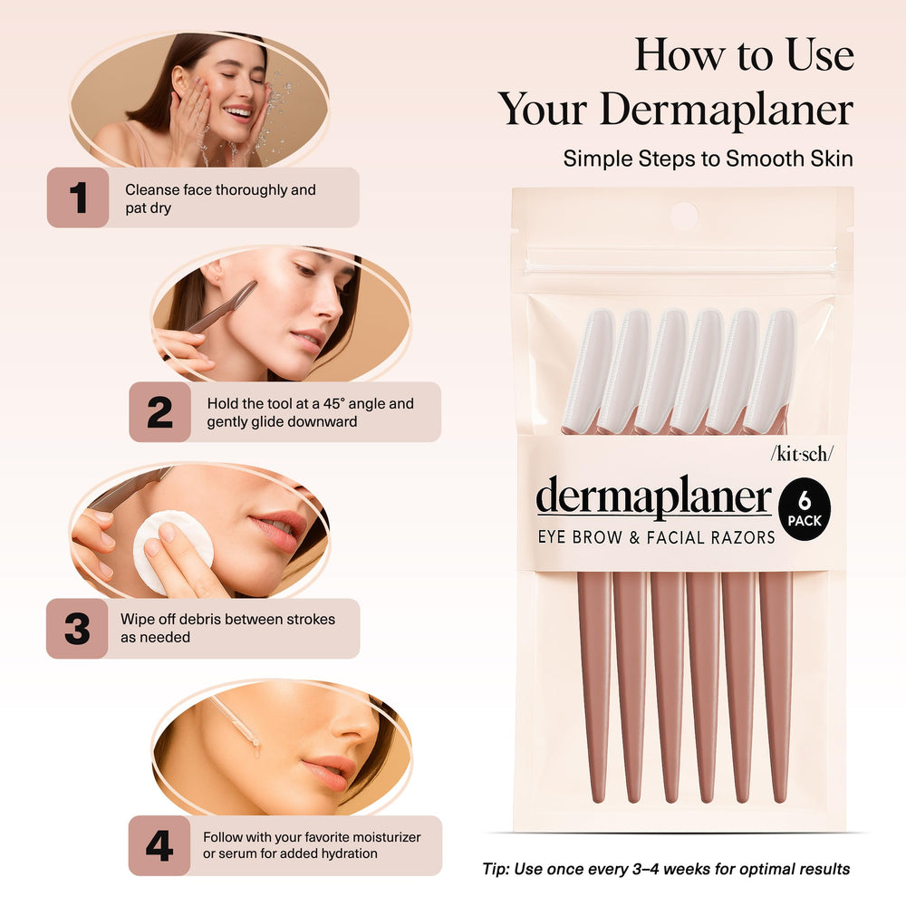 Set de 6 unidades de Kitsch Dermaplane, listo para uso diario