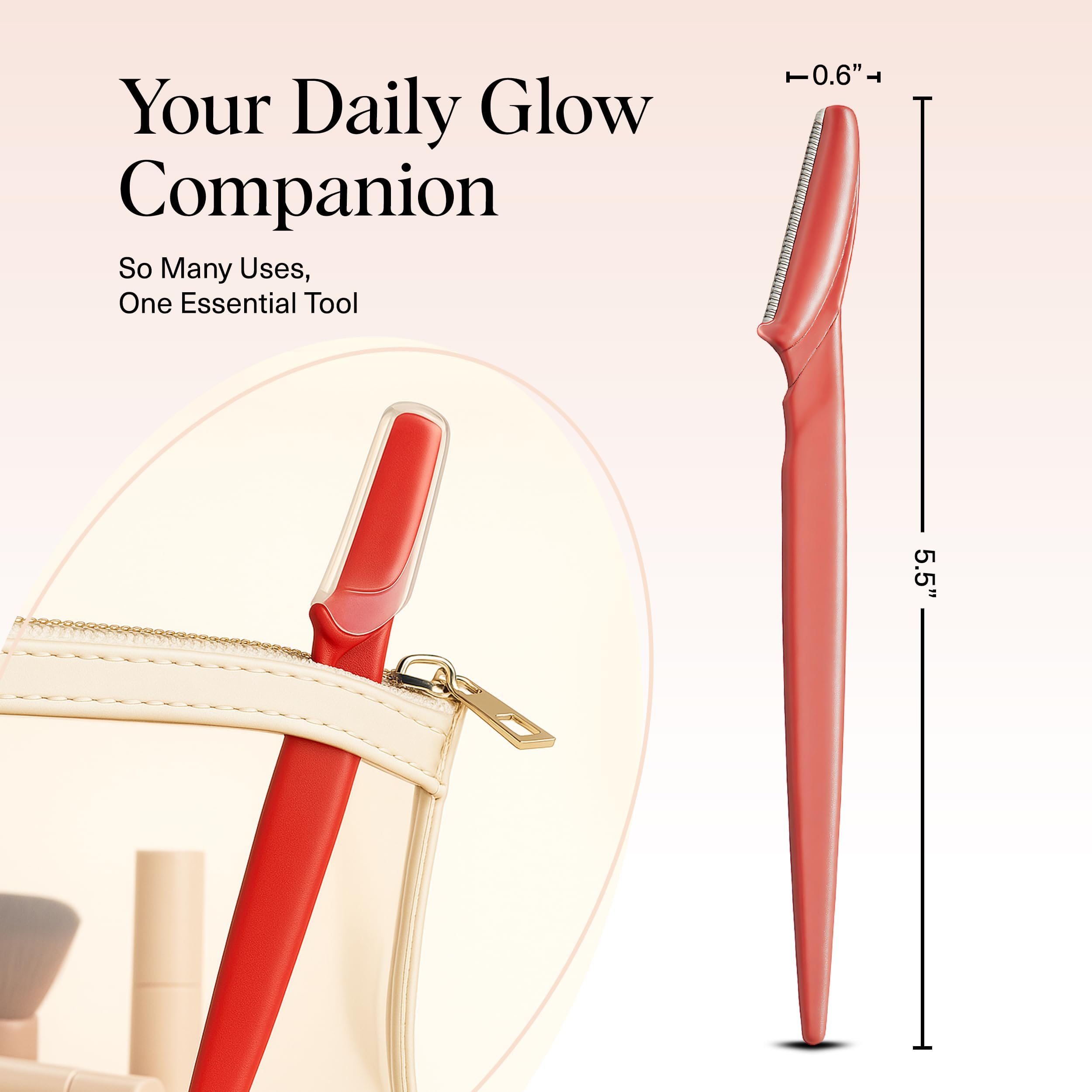 Kitsch Dermaplane Razor piel suave y luminosa gracias a su uso regular.