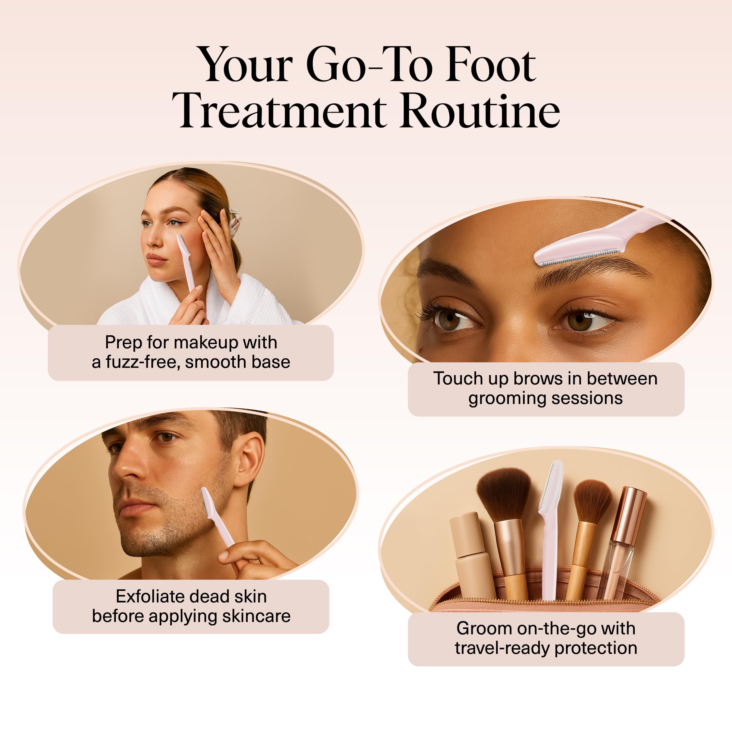 Kitsch Dermaplane Razor uso diario cómodo y práctico