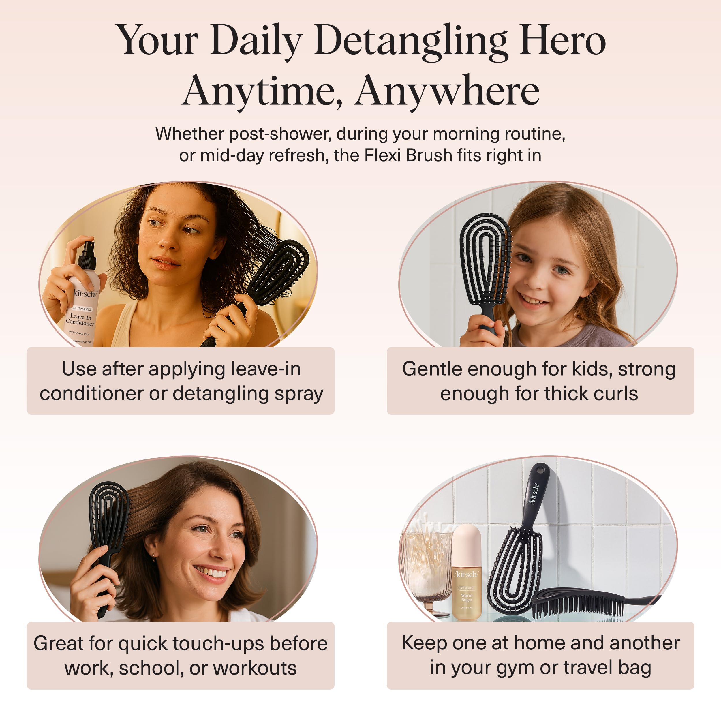 Funciona para todo tipo de cabello, desde rizo hasta liso.