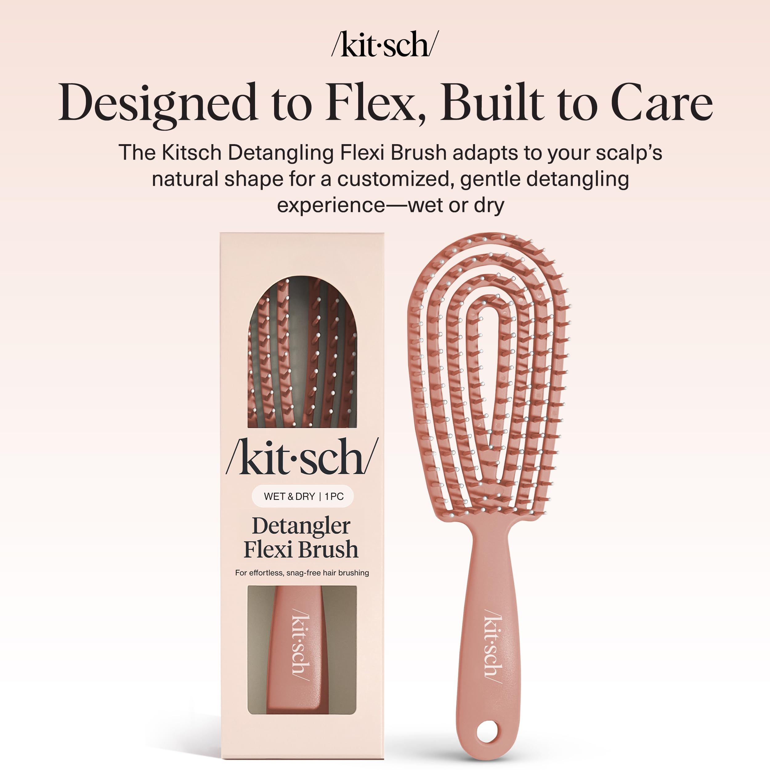 Kitsch Cepillo Desenredante apto para todo tipo de cabello con resultados suaves