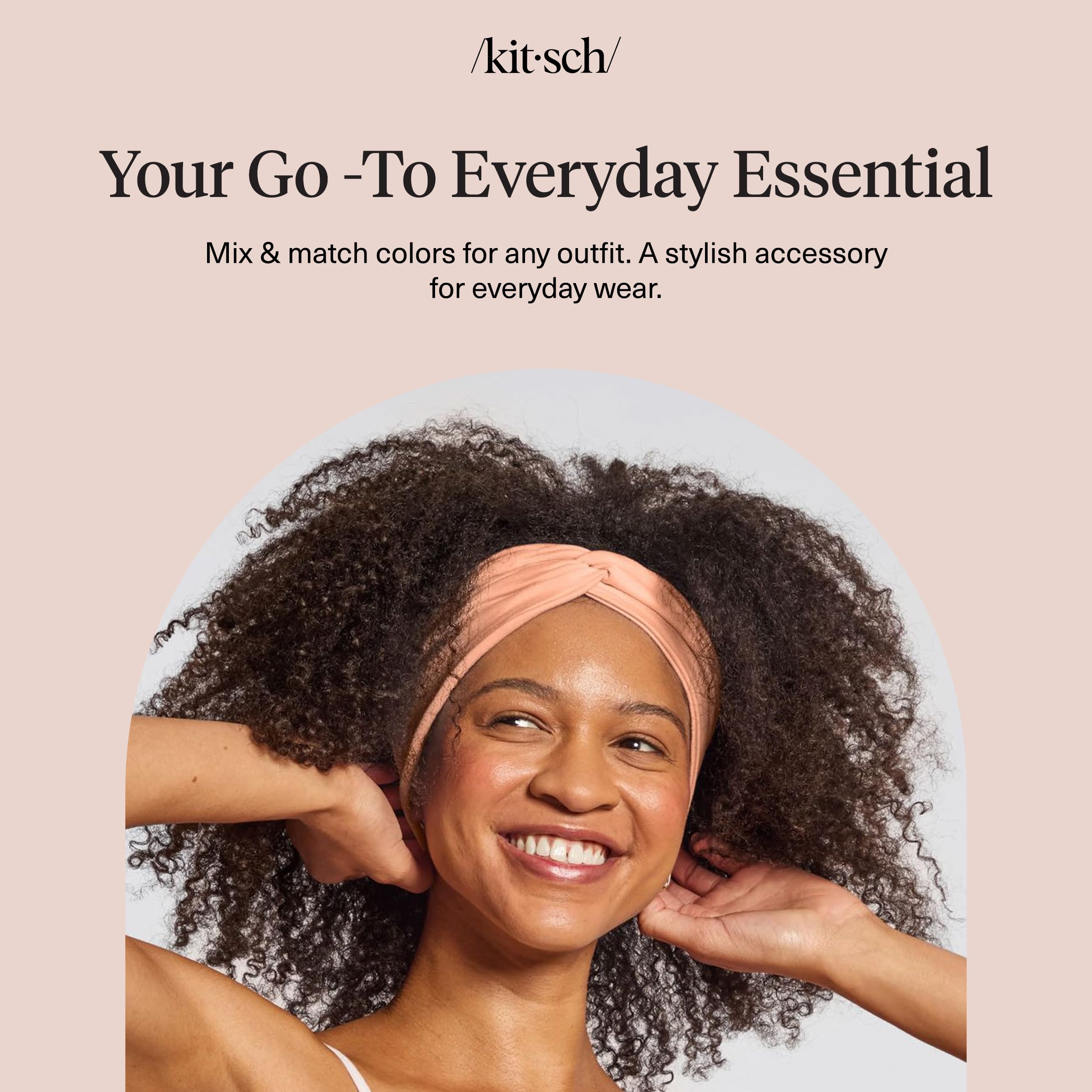 Diademas Kitsch rosewood cómoda para día a día, ayuda a mantener el cabello organizado.