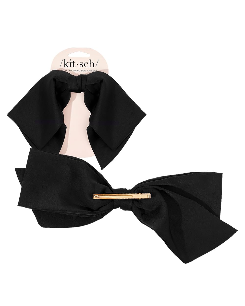 Diseño ergonómico del clip negro de Kitsch para pelo