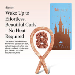 Dos scrunchies satén de Kitsch Disney Satin para fijar rizos con suavidad.