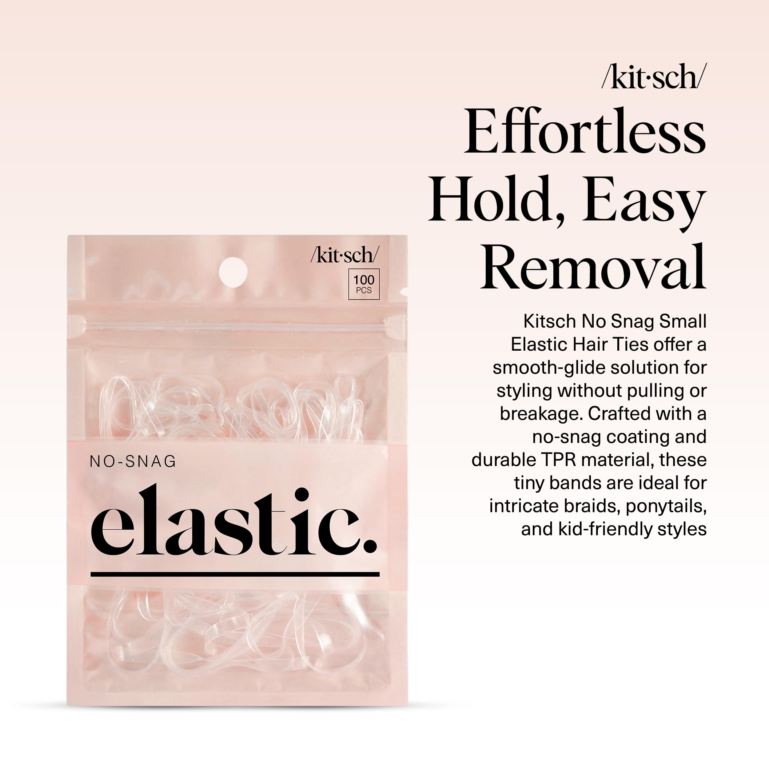 Kitsch elásticos para cabello finos evitan nudos y tirones molestos