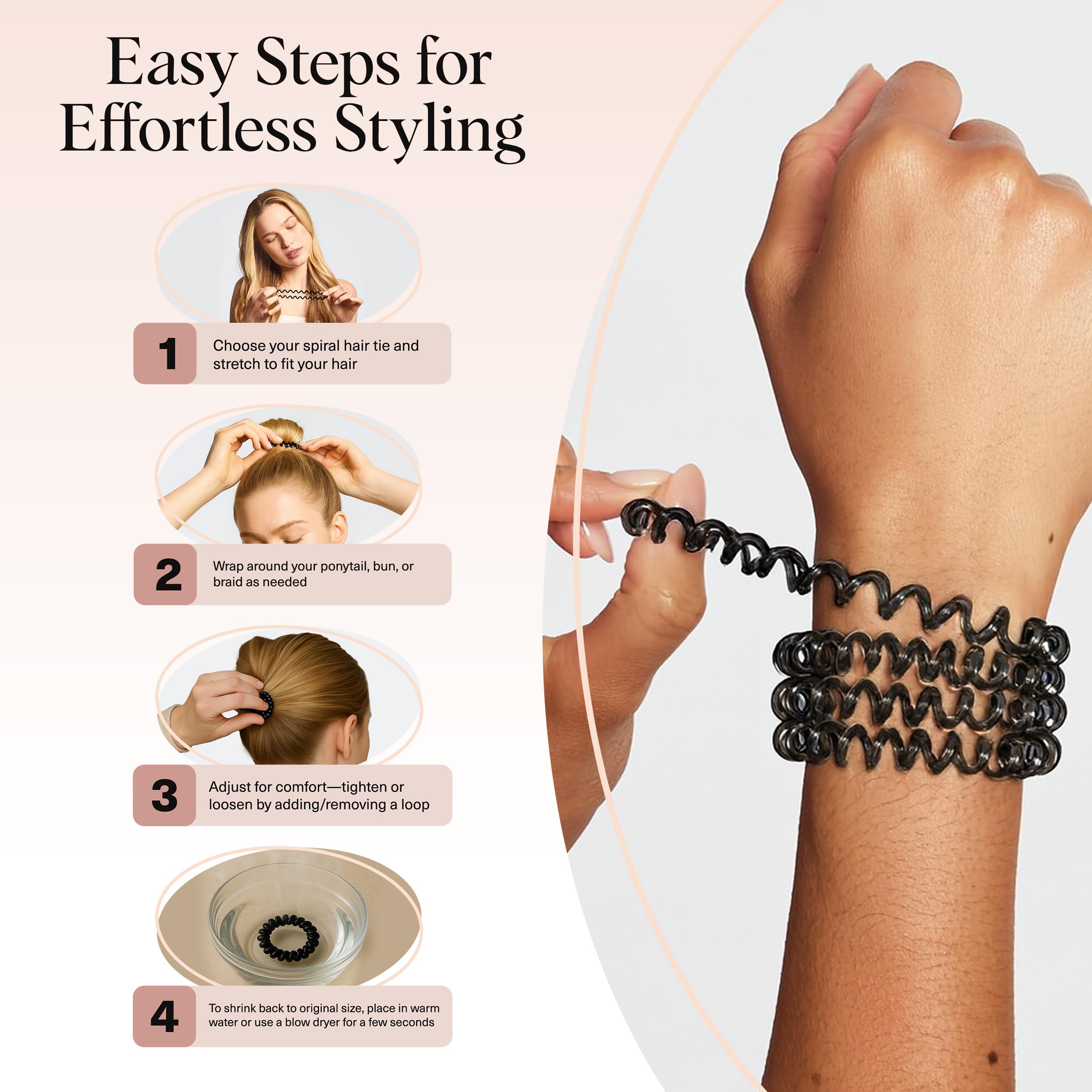 Kitsch espirales resistentes al agua para natación.