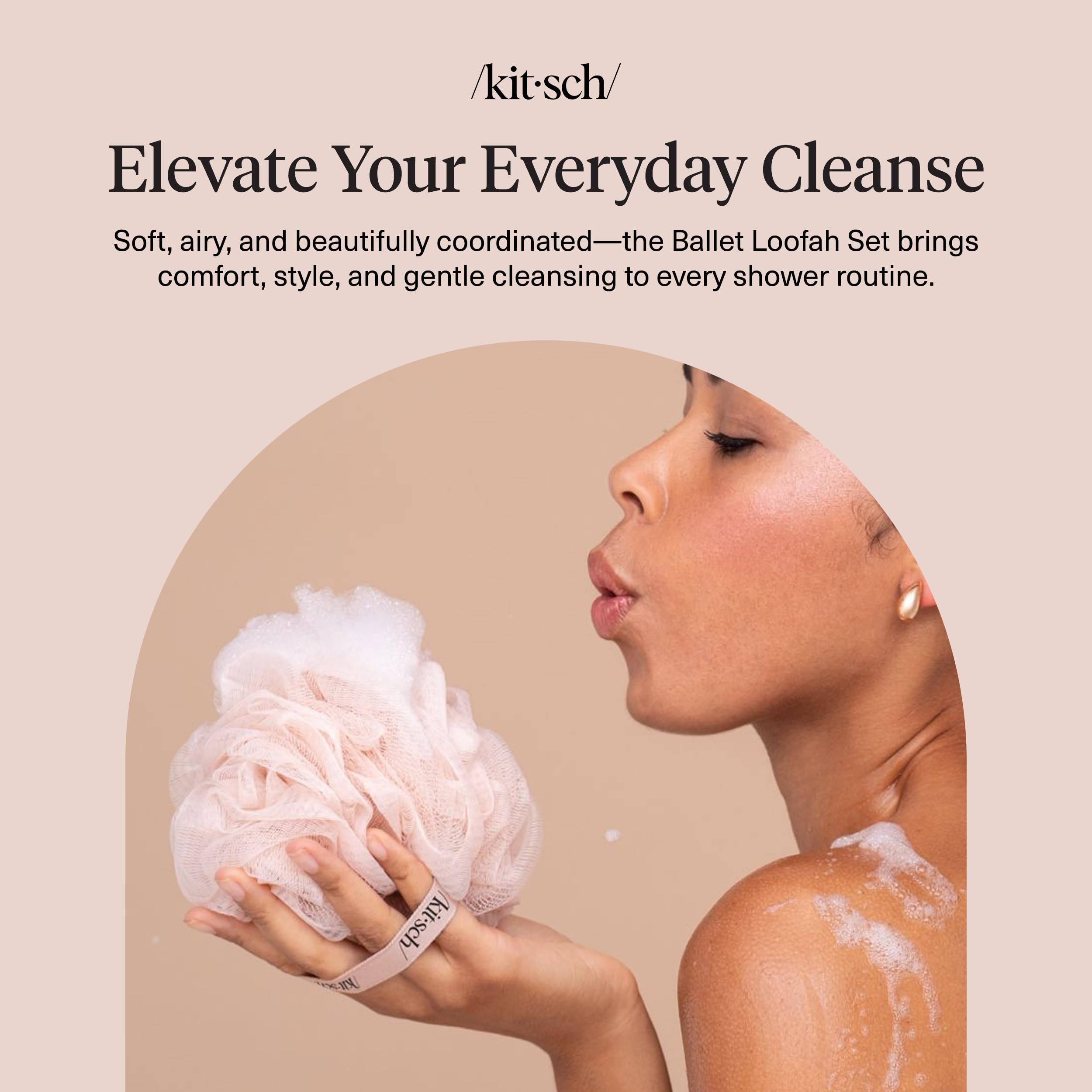 Kitsch esponja-cuerpo espuma cremosa: genera espuma abundante para limpieza tipo spa.