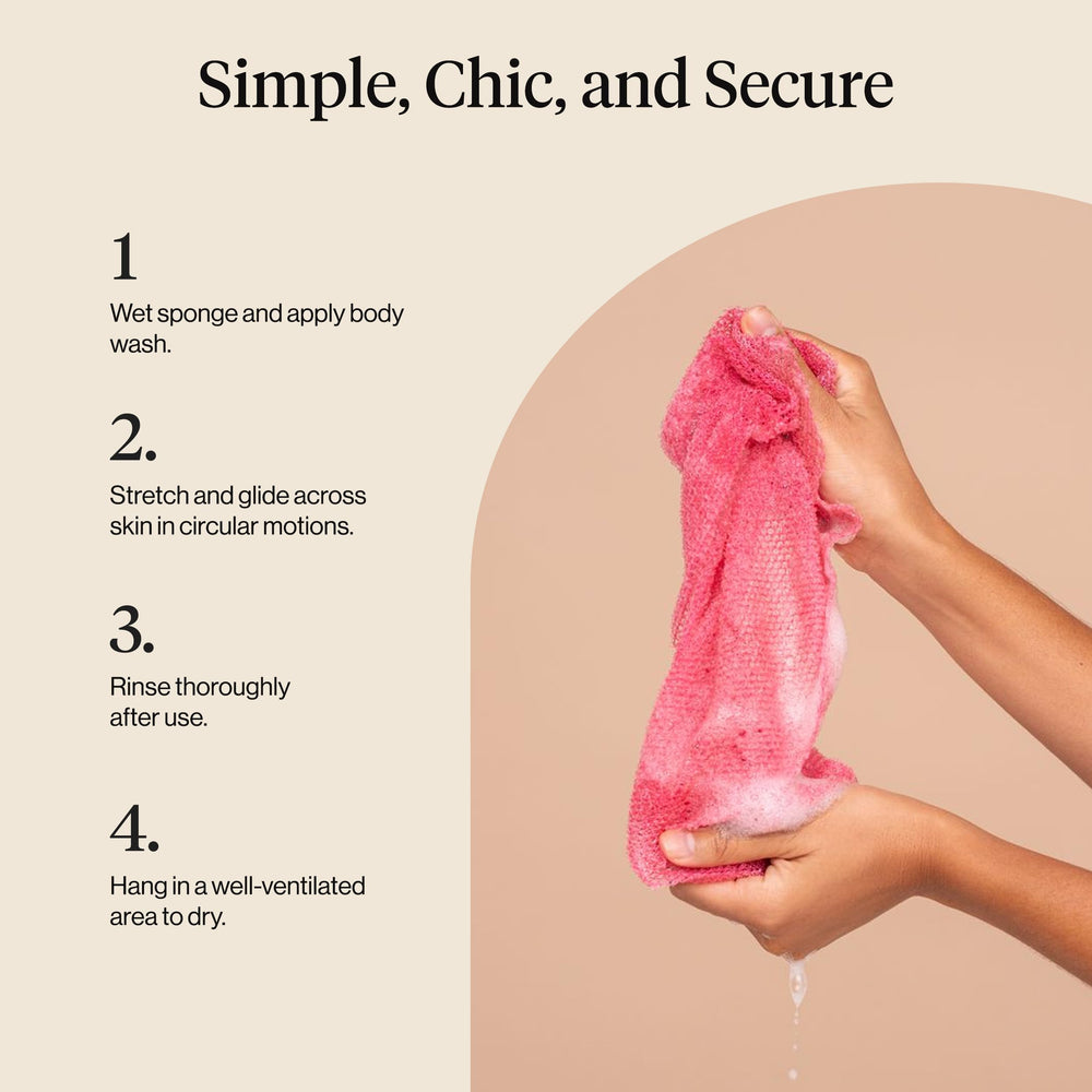 Kitsch esponja de red africana mejora la higiene en la ducha.