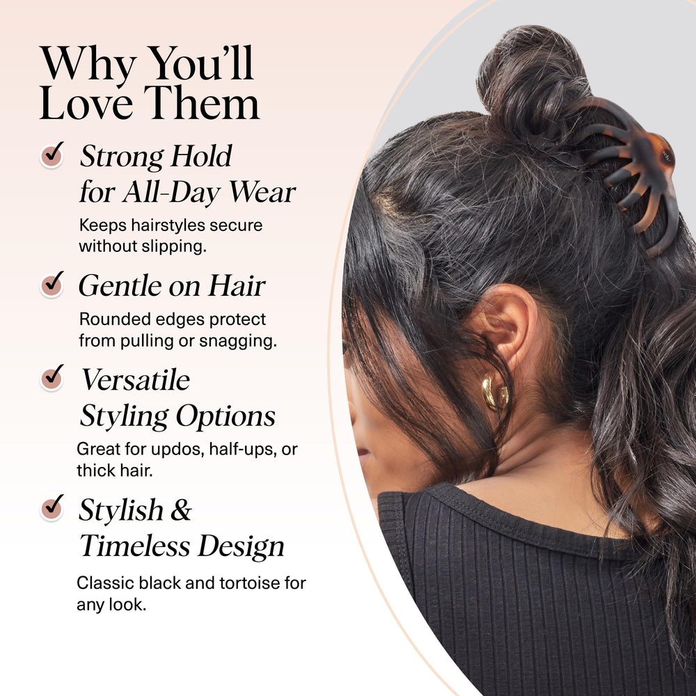 Garra pulpo con dientes redondeados de Kitsch, agarre seguro y suave.