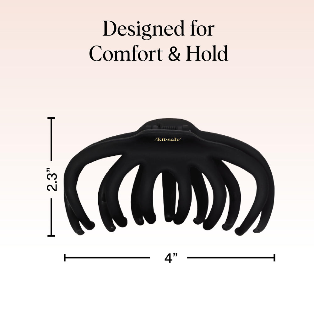 Garra pulpo negro de Kitsch, hecho con plástico reciclado y sostenible.