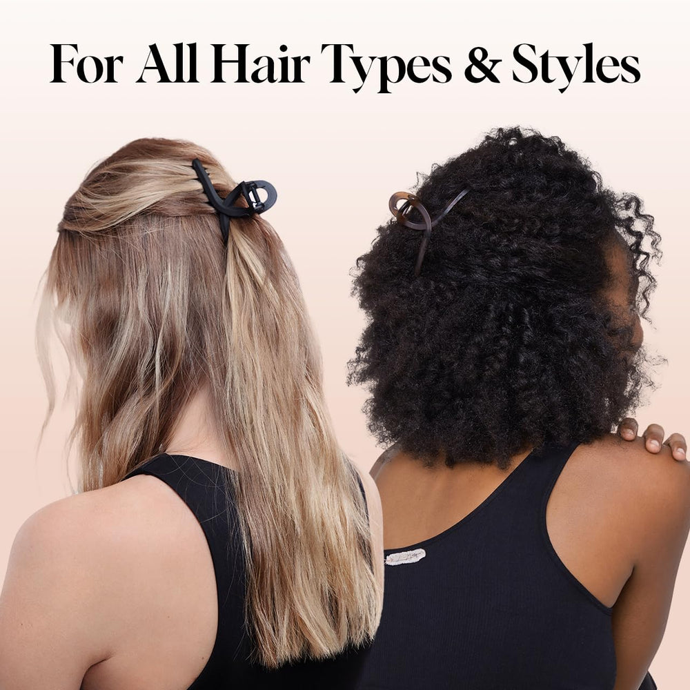 Kitsch grandes clips cabello, ocasión especial, acabado mate tortuga