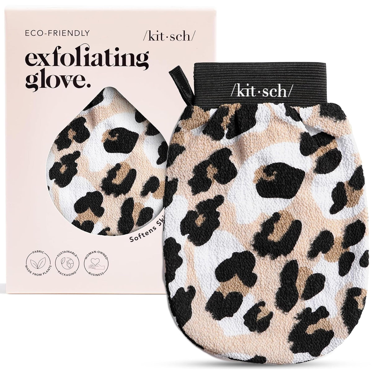 Guante exfoliante de Kitsch para ducha, exfoliación profunda para piel radiante