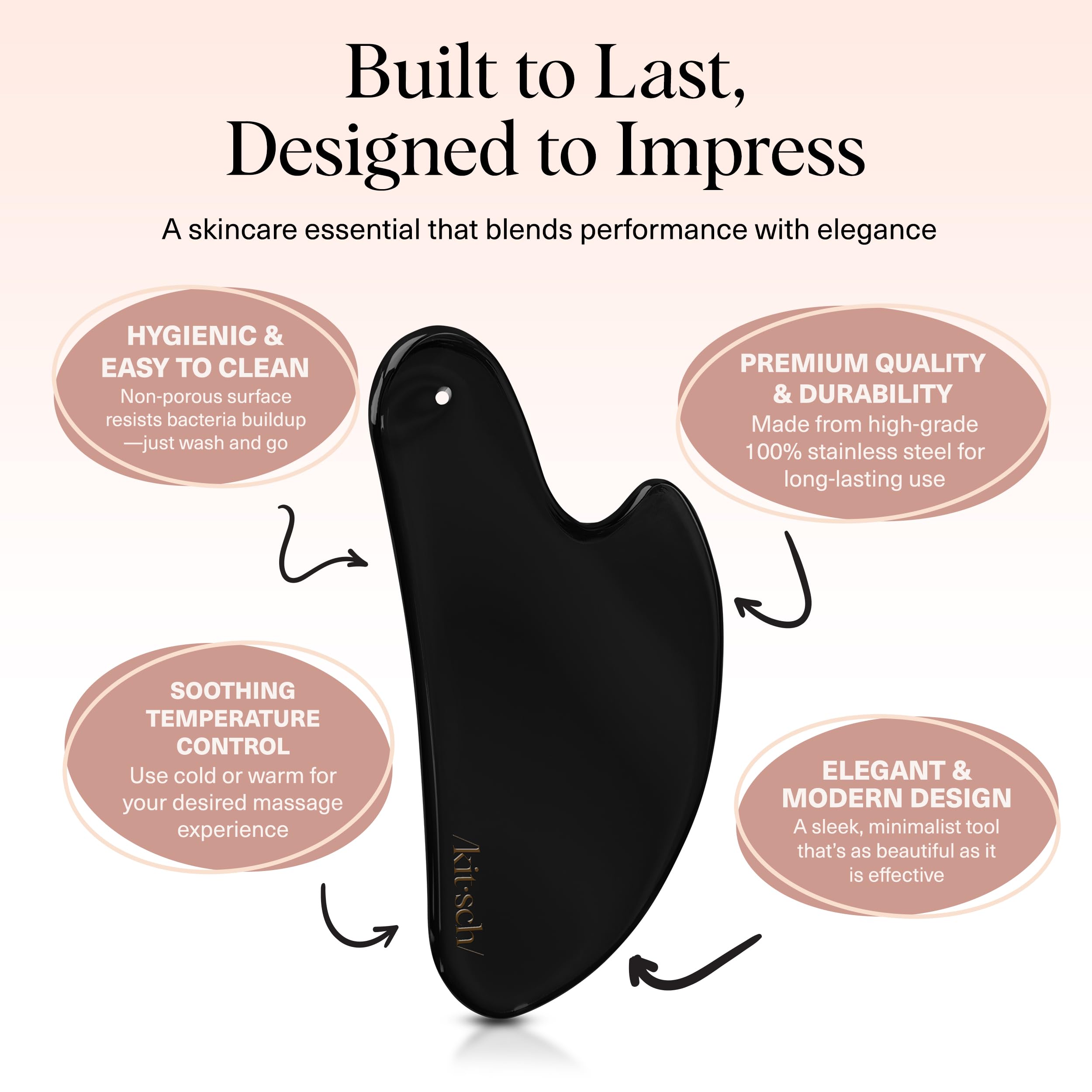 Kitsch Gua Sha ayuda a moldear el mentón y reducir doble mentón.