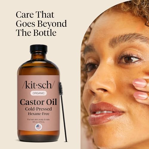 Kitsch huile de ricin, masque nocturne pour cheveux, hydratation durable.