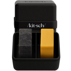 Kitsch jabonera de viaje, dos compartimentos frontal, ideal para organizar barras.
