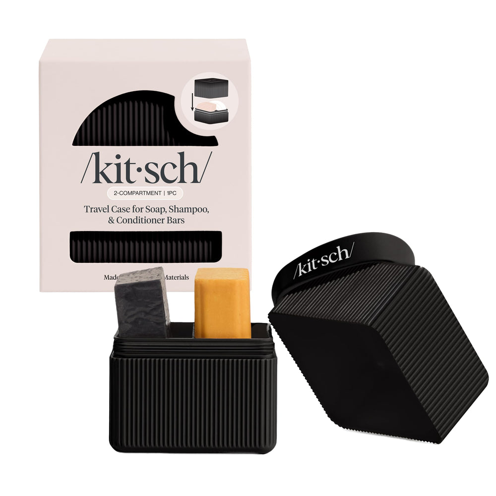 Kitsch jabonera de viaje, compartimentos interiores, mantiene las barras separadas.