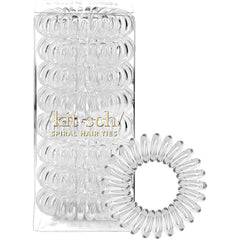 Lazo espiral Kitsch transparente para cabello, agarre suave y sin daño.