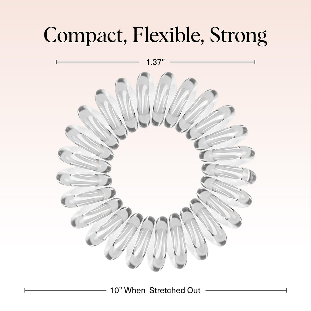 Lazo espiral transparente de Kitsch para uso diario, cómodo durante todo el día.