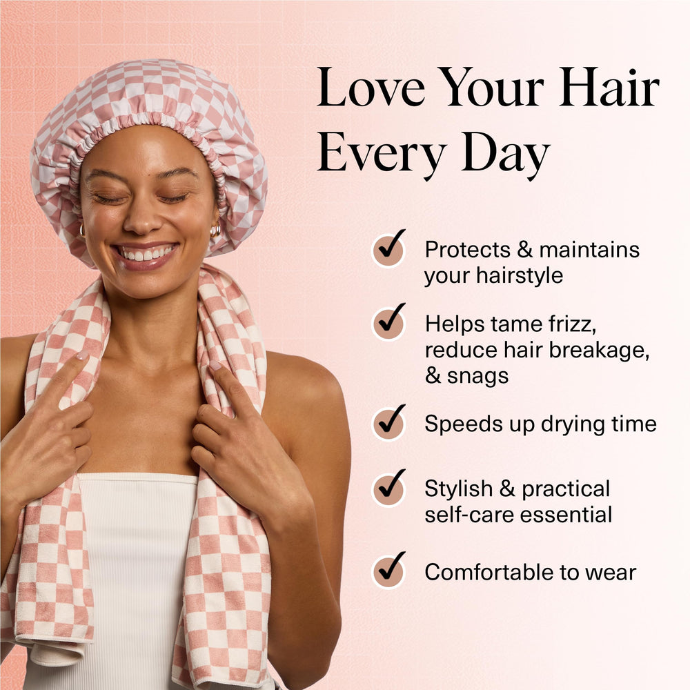 Kitsch Love & Comfort serviette cheveux microfibre extra-large sèche rapidement.