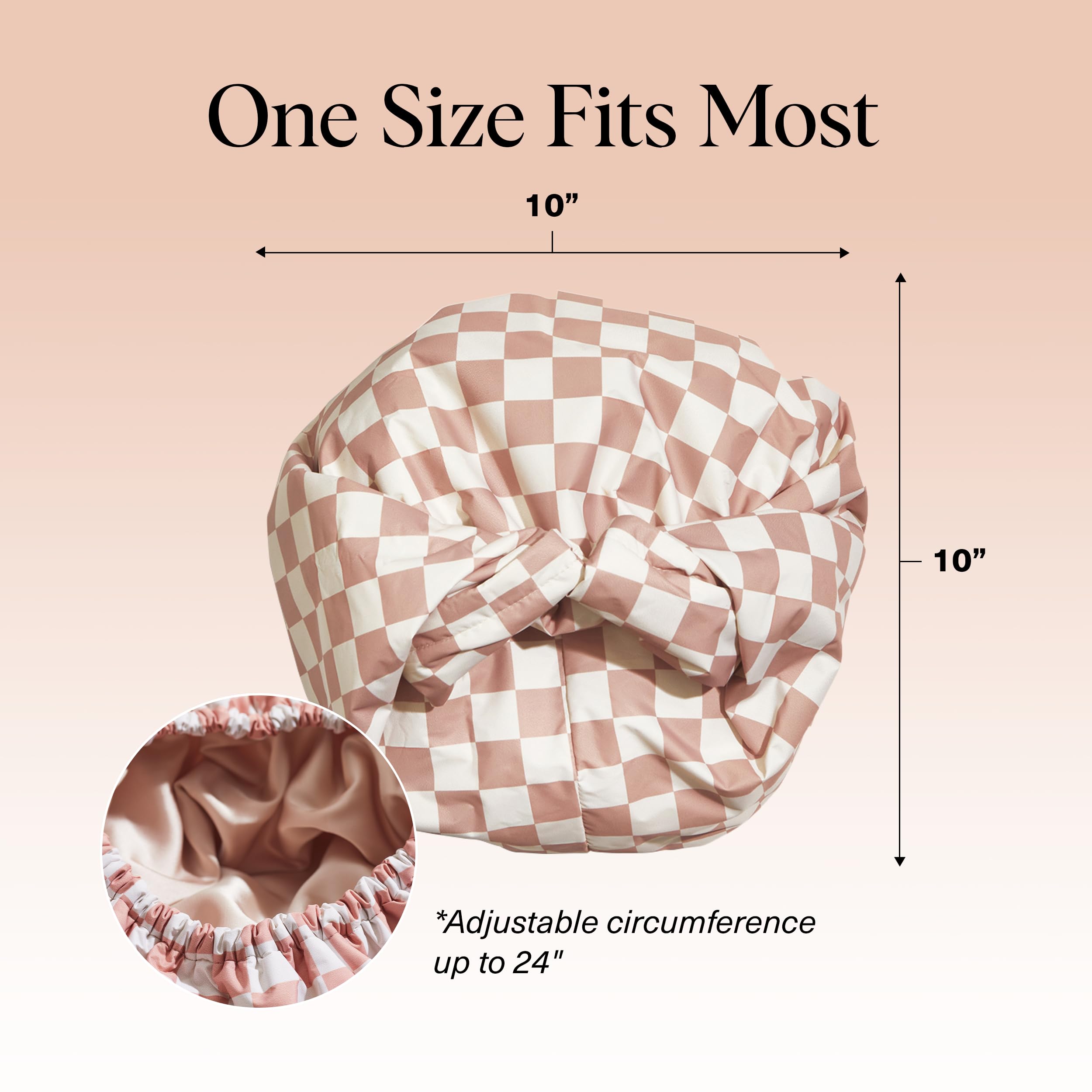 Gorro de Ducha Kitsch con material impermeable protege el cabello de salpicaduras