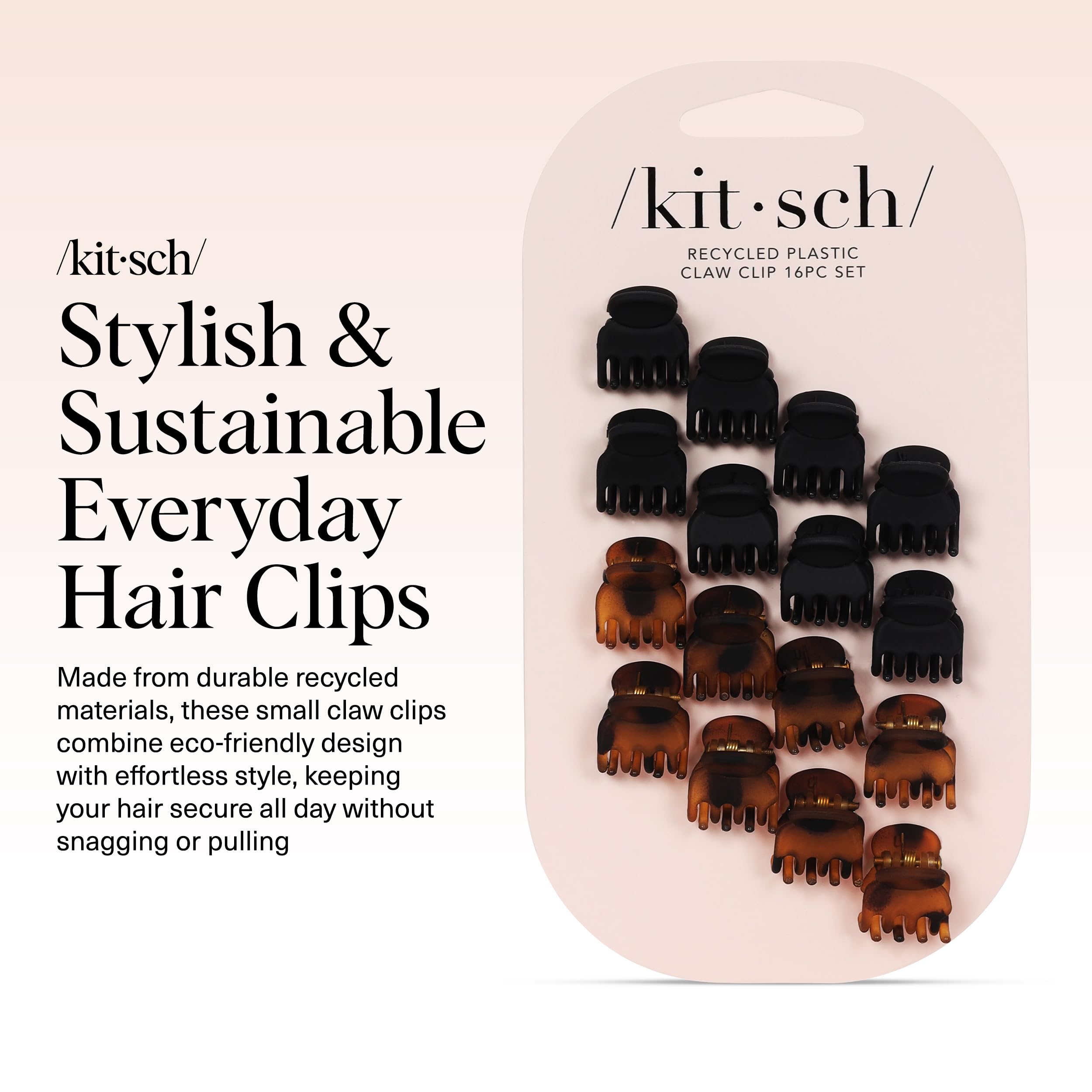 Kitsch mini pinzas garra negro en bolso para retoques